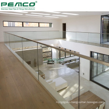 Outdoor Frameless Glass Balustrade U Channel Base Aluminum Glass Deck Railing Systems